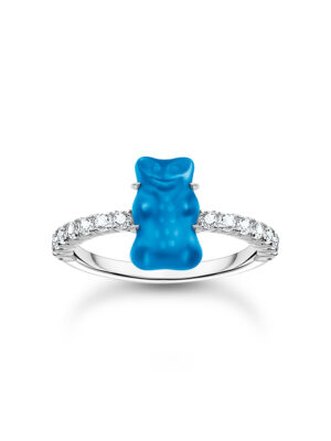 Thomas Sabo TR2459-052-1-54 Zilveren ring met. blauwe Goudberen