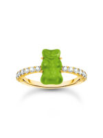 Thomas Sabo TR2459-414-6-54 Gouden ring met. groene Goudberen