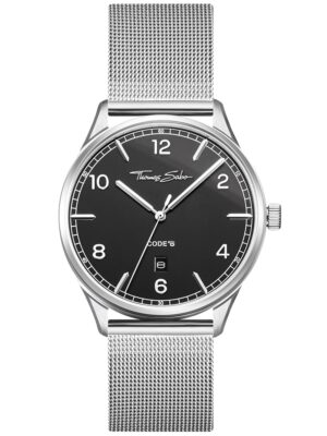 Thomas Sabo WA0339-201-203 Code TS zilver zwart unisex horloge 40 mm