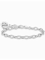 Thomas Sabo X0291-001-21-L17 Zilveren bedelarmband met. Goudbears-logoring