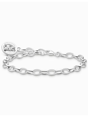 Thomas Sabo X0291-001-21-L19 Zilveren bedelarmband met. Goudbears-logoring