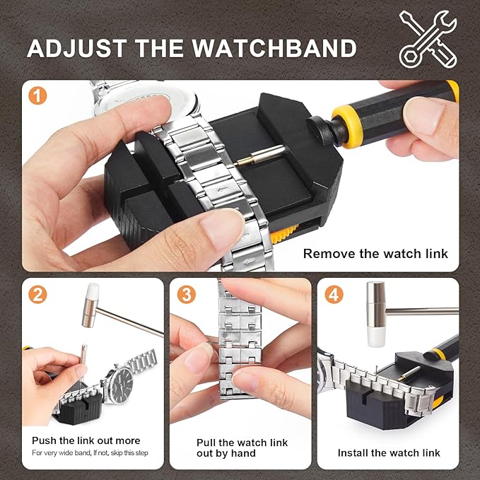 Horlogeband Set - Pins verwijderen voor het inkorten of verlengen van horlogebanden - Afbeelding 2