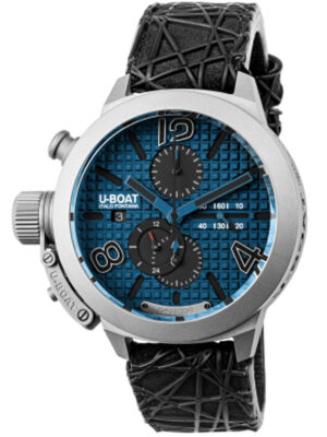 U-Boat 3003 Herenhorloge Classico Titanium Blauw Automatisch Chronograaf 45mm 10ATM
