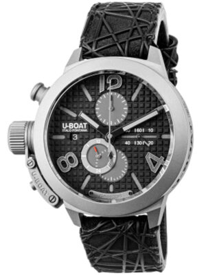U-Boat 3004 Herenhorloge Classico Titanium Zwart Automatisch Chronograaf 45mm 10ATM