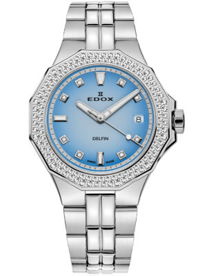 Edox 53020-3D120M-BUCND Delfin Diamond Diver dameshorloge 38 mm 20 ATM
