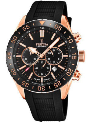 Festina F20516/2 Keramisch Chronograaf Herenhorloge 44mm 10ATM